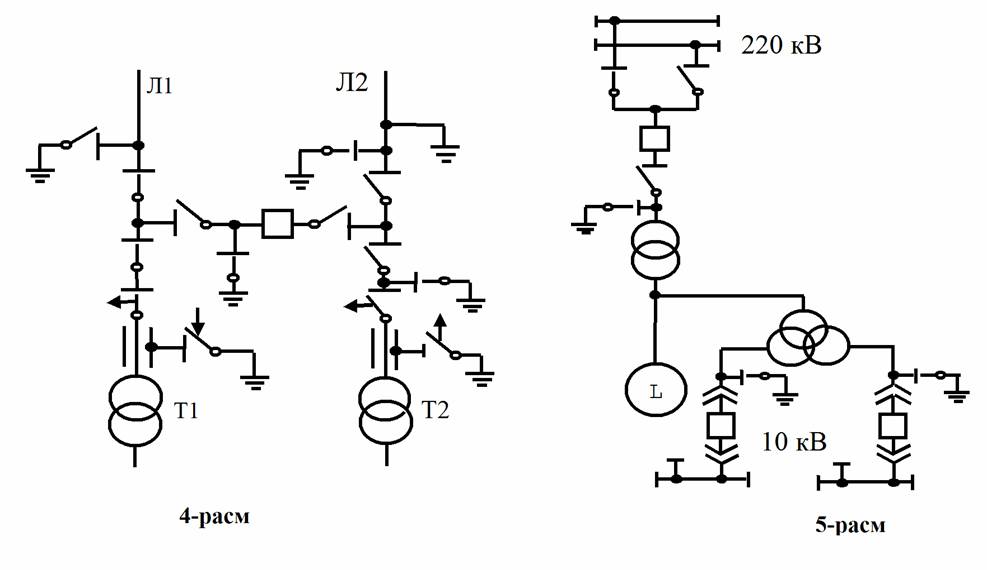Схема линия трансформатор
